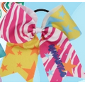 Gymnastics Stars & Swirls Hair Logo Bow